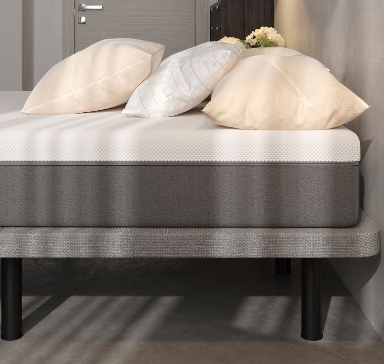 Base de cama tapizada Emma diseño minimalista