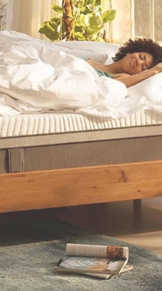 Woman on an Emma Mattress woman on an Emma Mattress