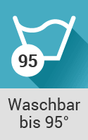 Wäschezeichen bis 95 Grad waschbar