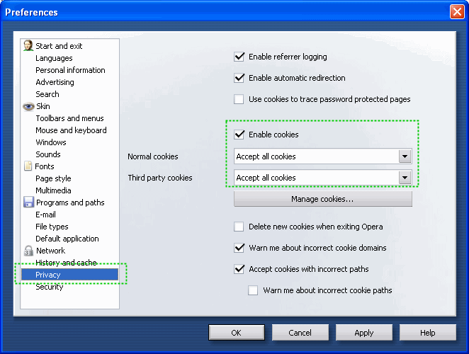 cookie policy example